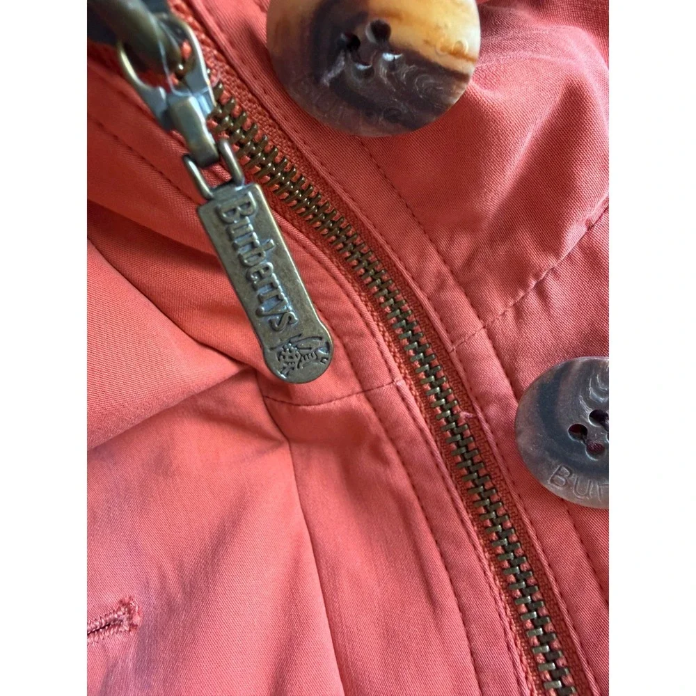 Burberry‎ Cotton Parka Jacket Burnt Orange Hooded Removable Lining Jacket Sz XL - Picture 10 of 16